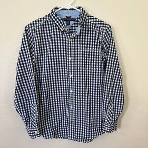 Tommy Hilfiger Boys Shirt, Gingham, Button Down, Blue and White Checks